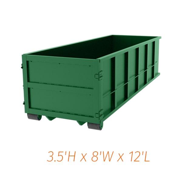 a ten yard dumpster is perfect for small-scale home renovation projects, yard waste removal, and hauling away debris from a small construction site